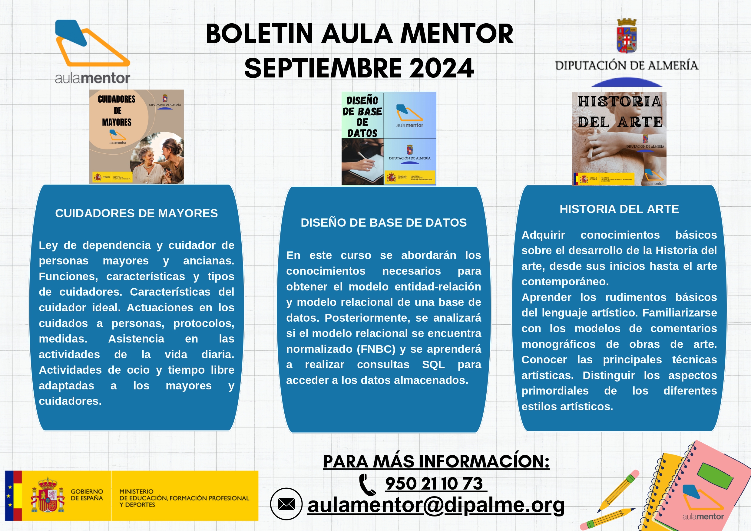 AULA MENTOR: OFERTA CURSOS DIPUTACIÓN PROVINCIAL